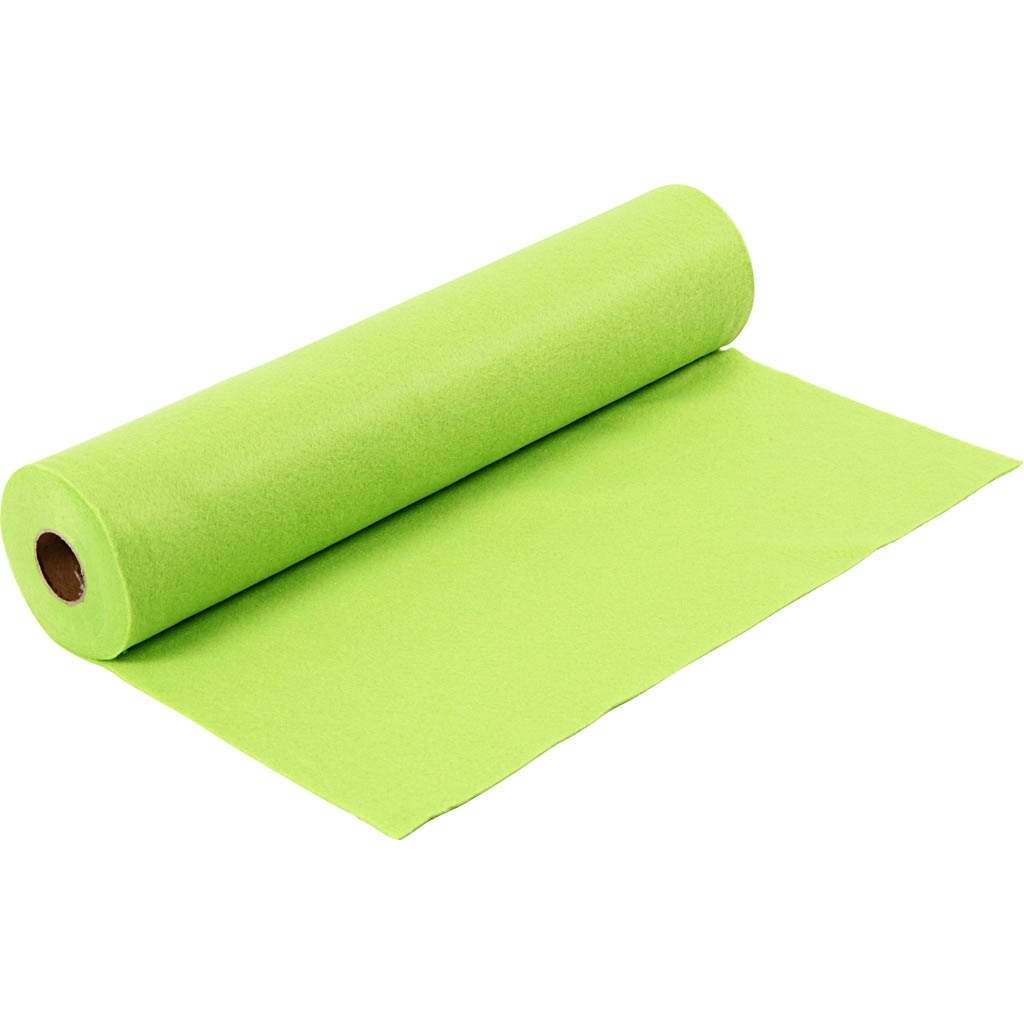 Fieltro para manualidades verde claro 200 g — 5 m (1 rollo)