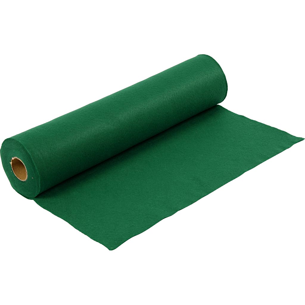 Fieltro para manualidades verde 200 g — 5 m (1 rollo)