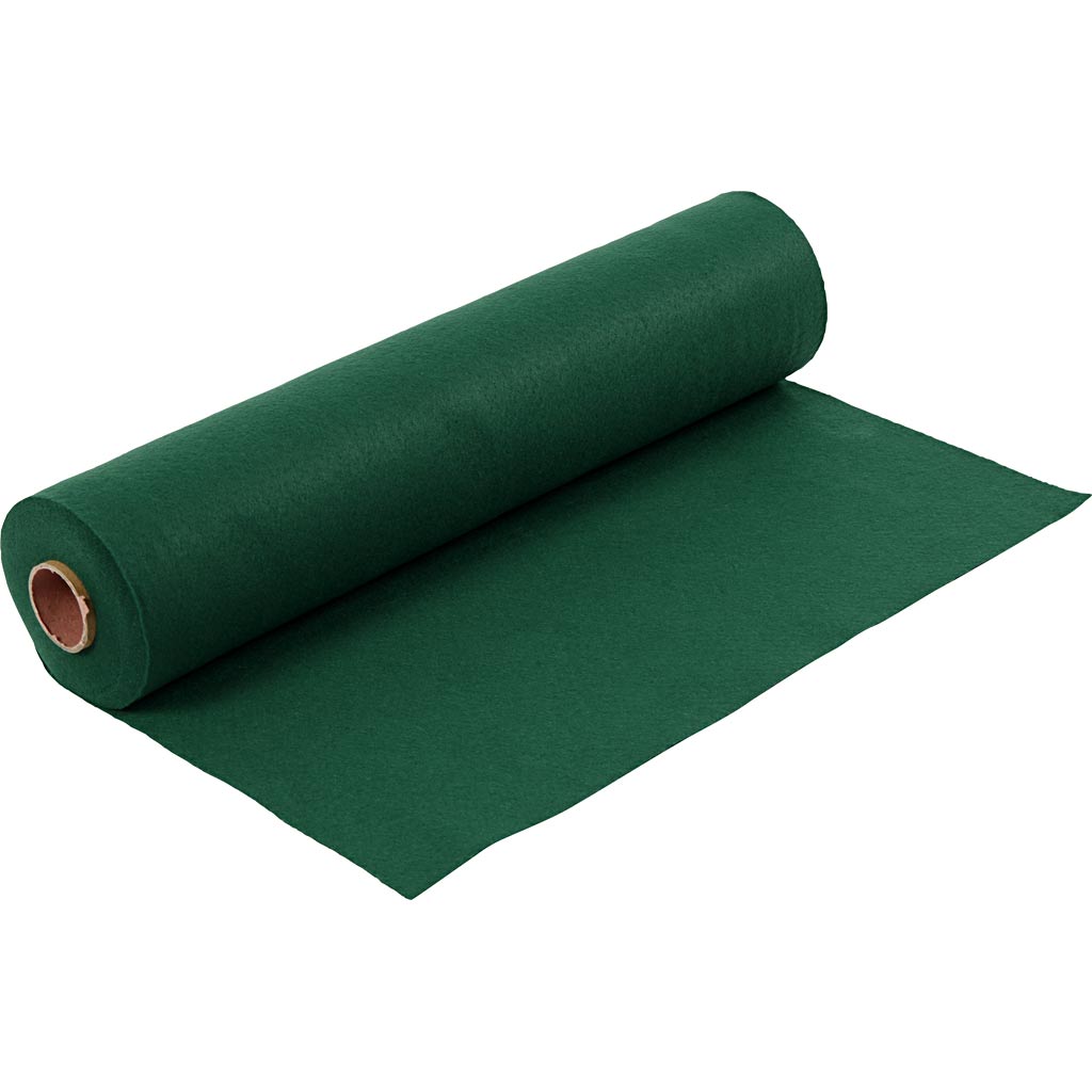 Fieltro para manualidades verde oscuro 200 g — 5 m (1 rollo)