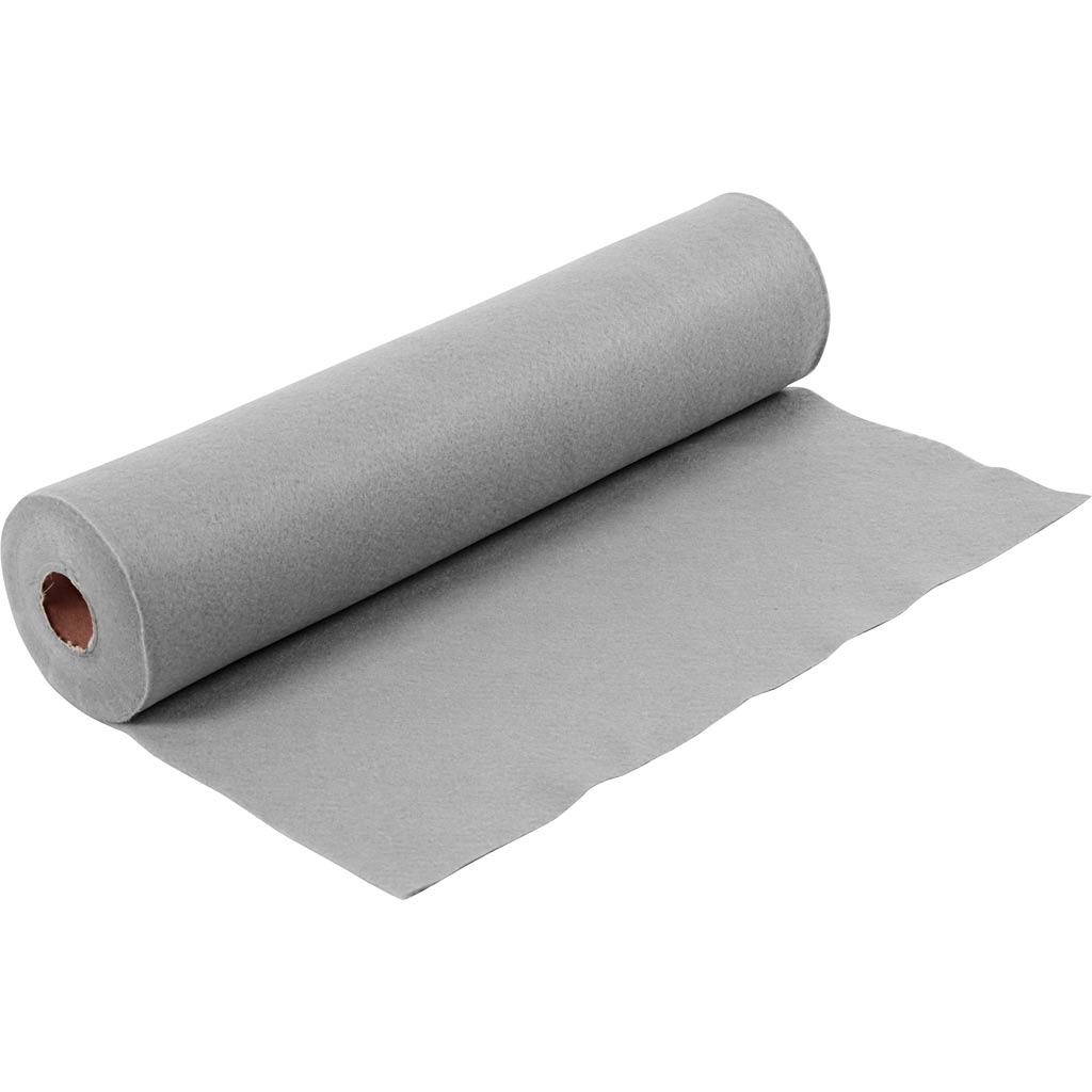 Fieltro para manualidades gris 200 g — 5 m (1 rollo)