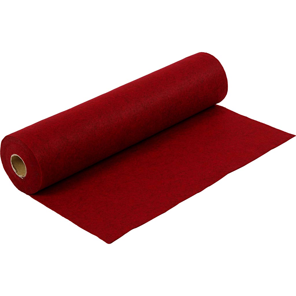 Fieltro para manualidades rojo 200 g — 5 m (1 rollo)