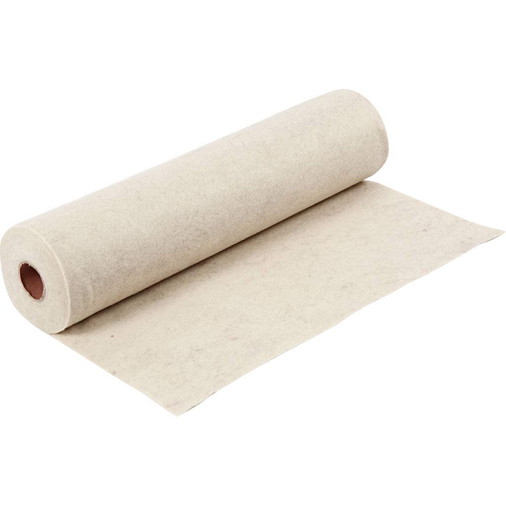 Fieltro para manualidades hueso 200 g — 5 m (1 rollo)