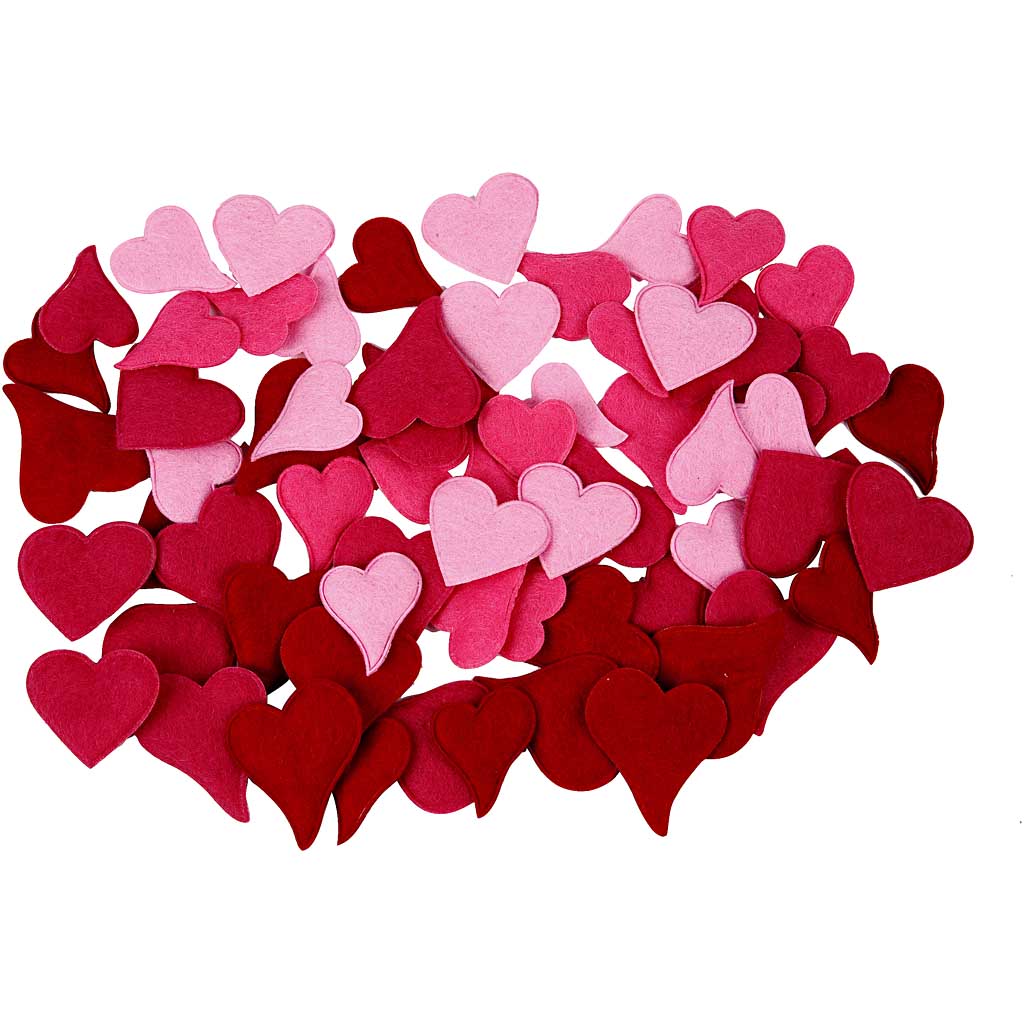 Corazones decorativos — 160 ud (1 pack)