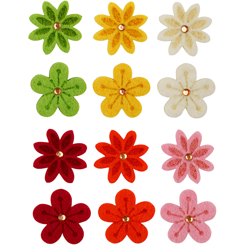 Flores de fieltro ⌀ 30 mm — 120 ud (1 pack)