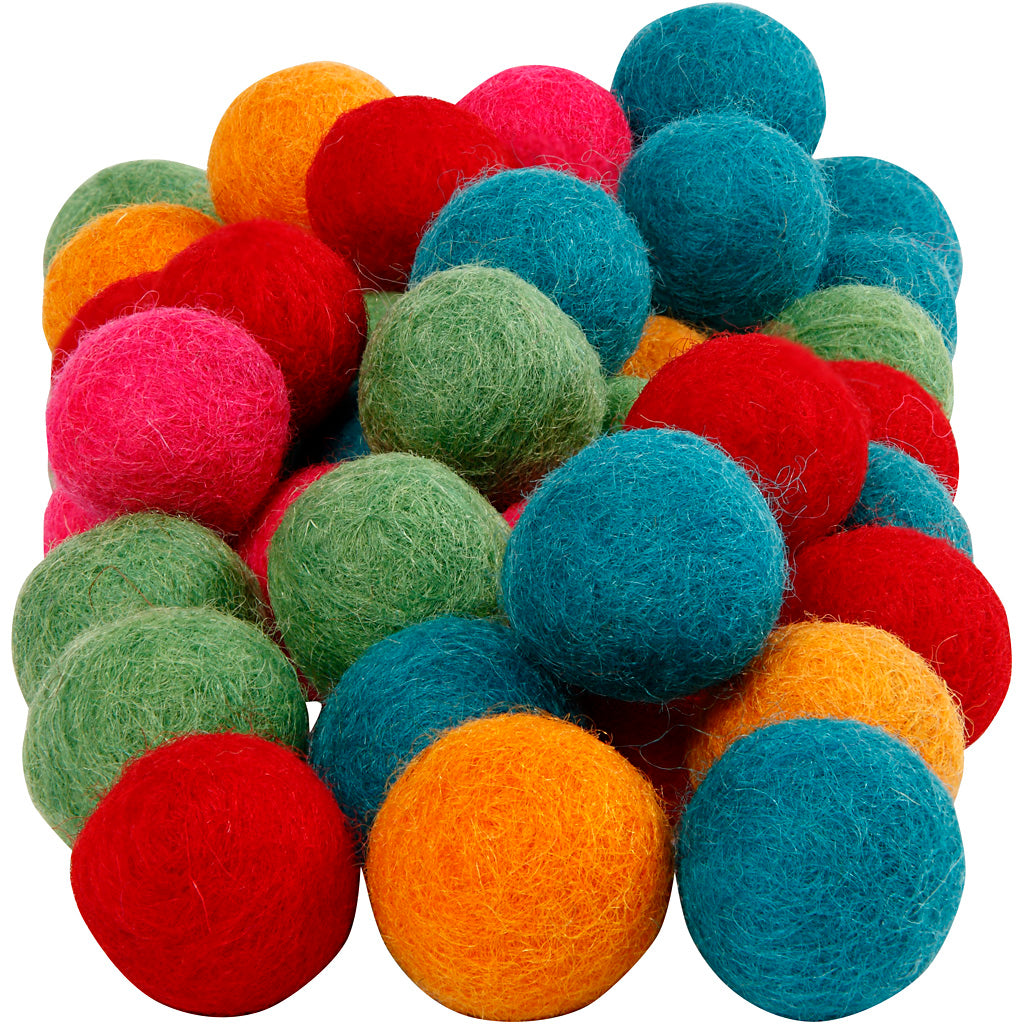 Bolas de fieltro ⌀ 20 mm — 64 ud (1 pack)