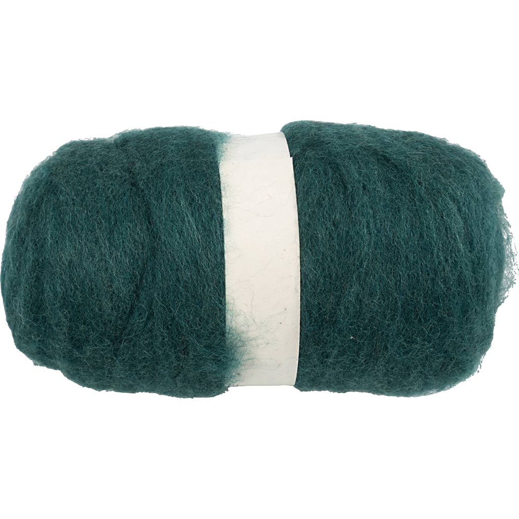Lana cardada verde 100 g