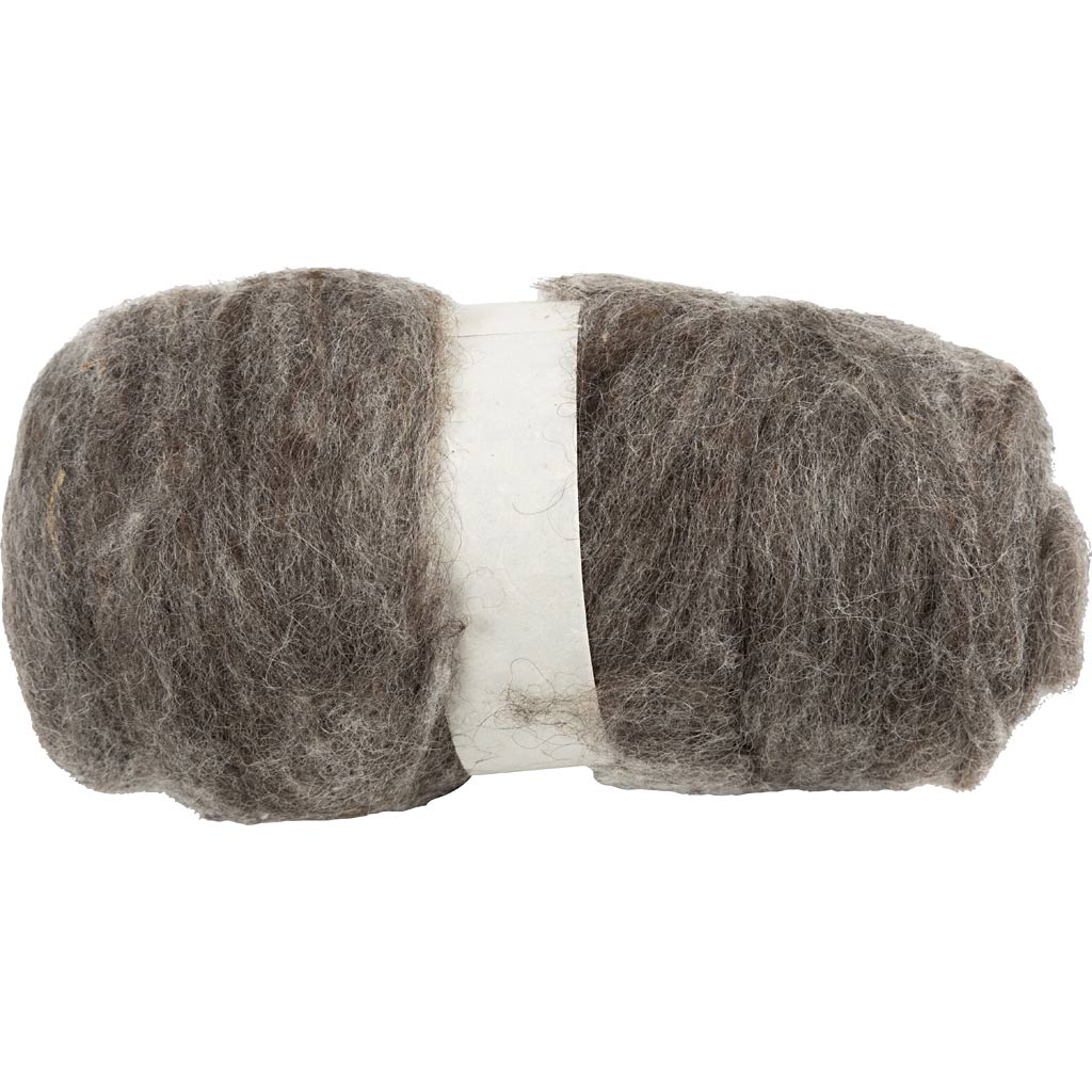Lana cardada natural 100 g