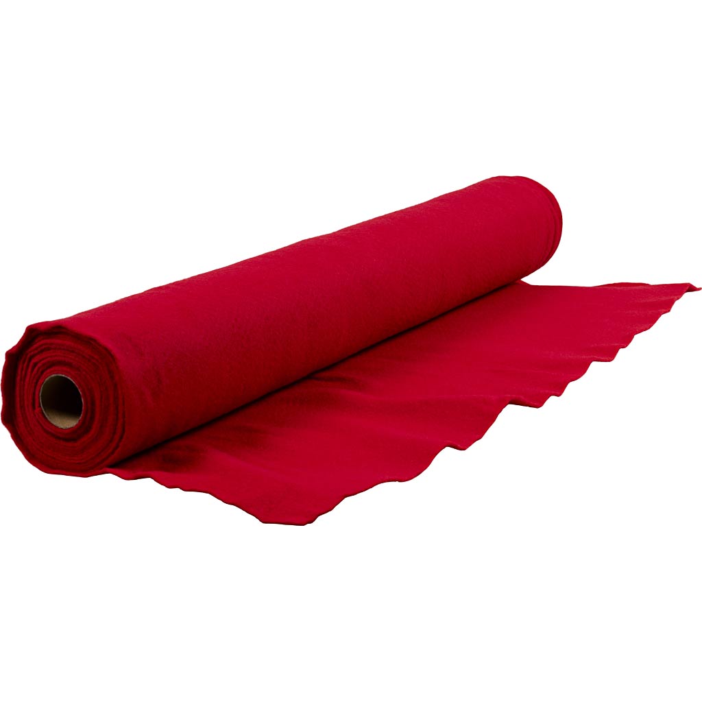 Fieltro para manualidades rojo — 5 m (1 rollo)