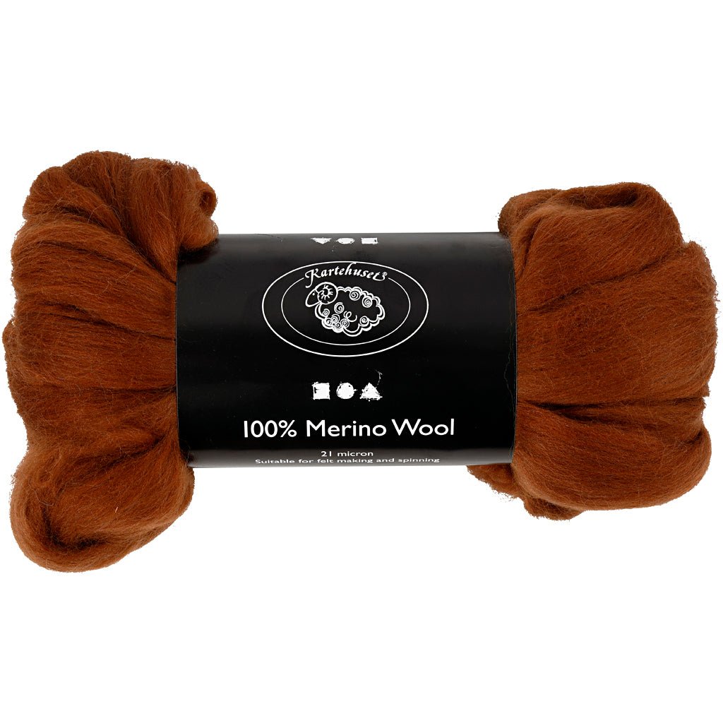 Lana merino marrón 100 g