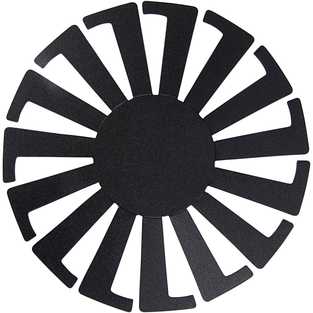 Plantilla para cestería negro ⌀ 14 cm — 10 ud (1 pack)