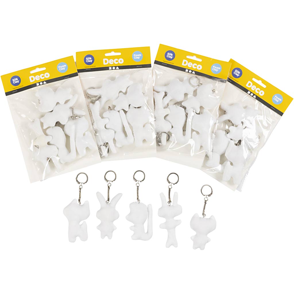 Figuras de tela con llavero — 25 ud (1 pack)