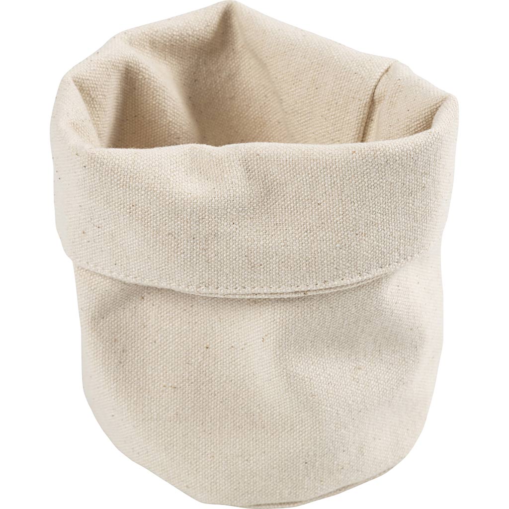 Cestas de tela natural ⌀ 9 cm 385 g — 10 ud (1 pack)
