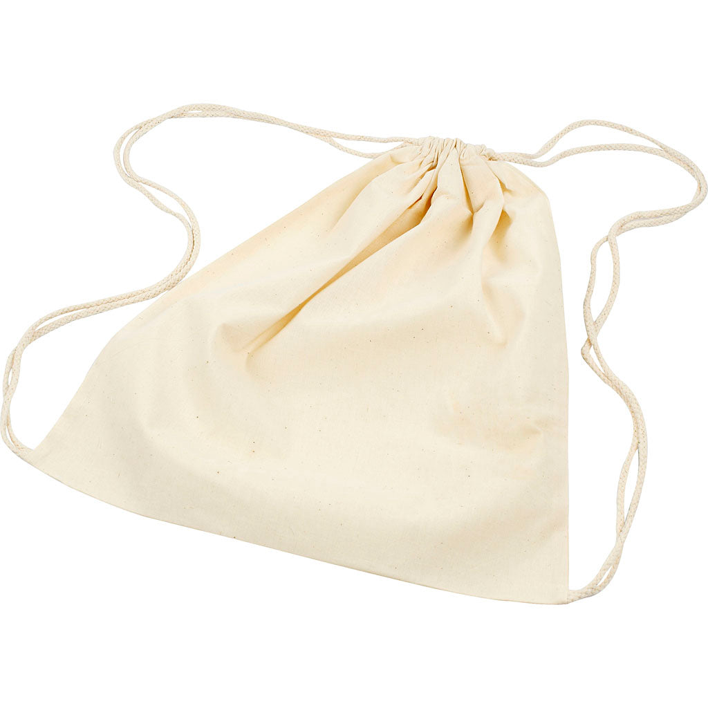 Bolsa con cordón natural 37x41 cm 115 g — 3 ud (1 pack)