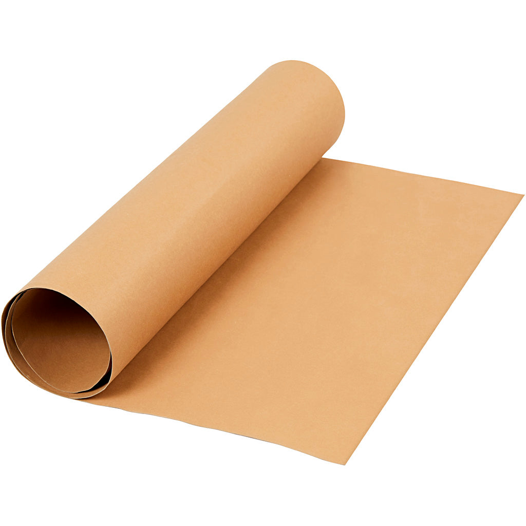 Papel imitación piel marrón claro 350 g — 1 m (1 rollo)