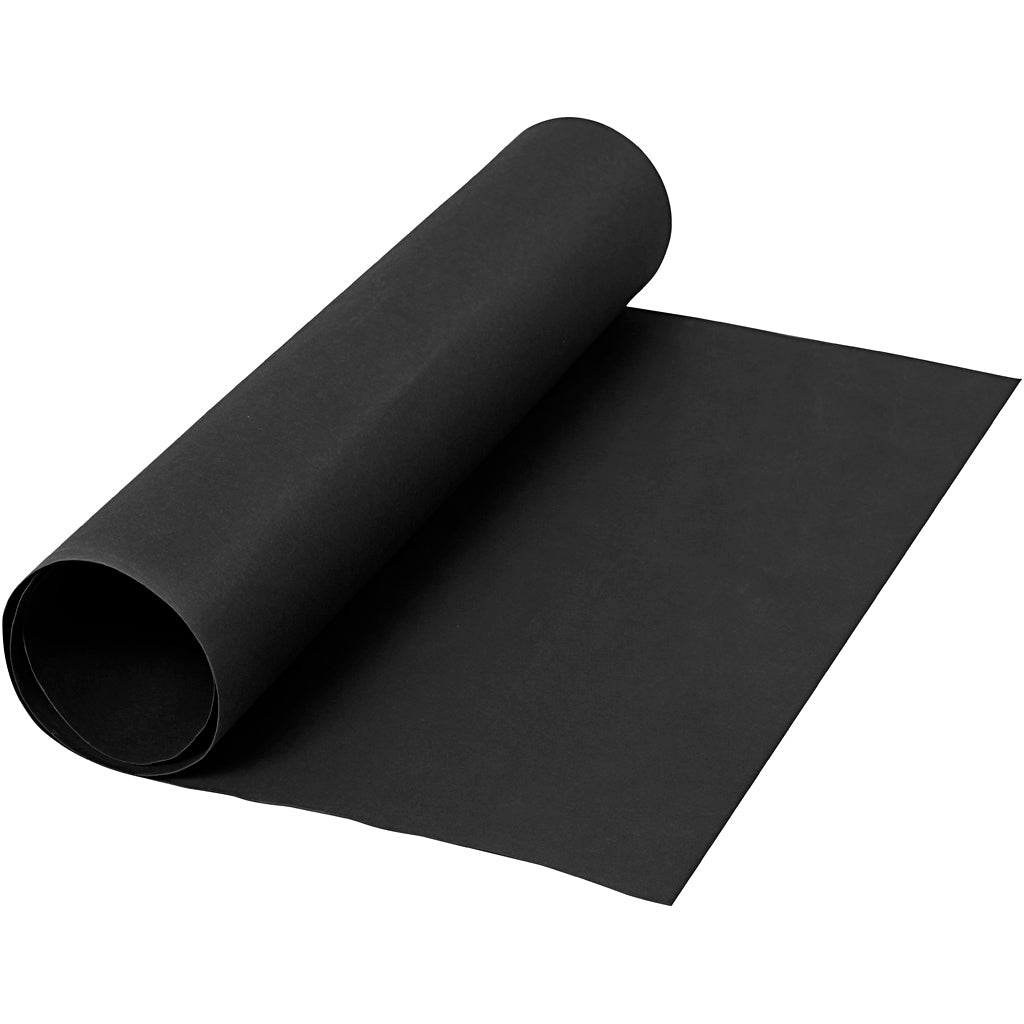 Papel imitación piel negro 350 g — 1 m (1 rollo)