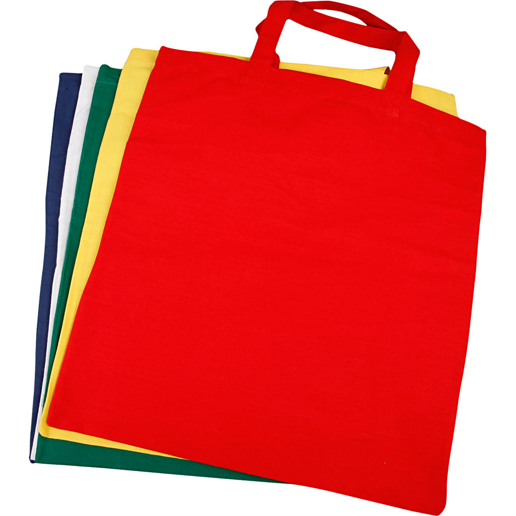 Tote bag colores surtidos 38x42 cm 135 g — 5 ud (1 pack)