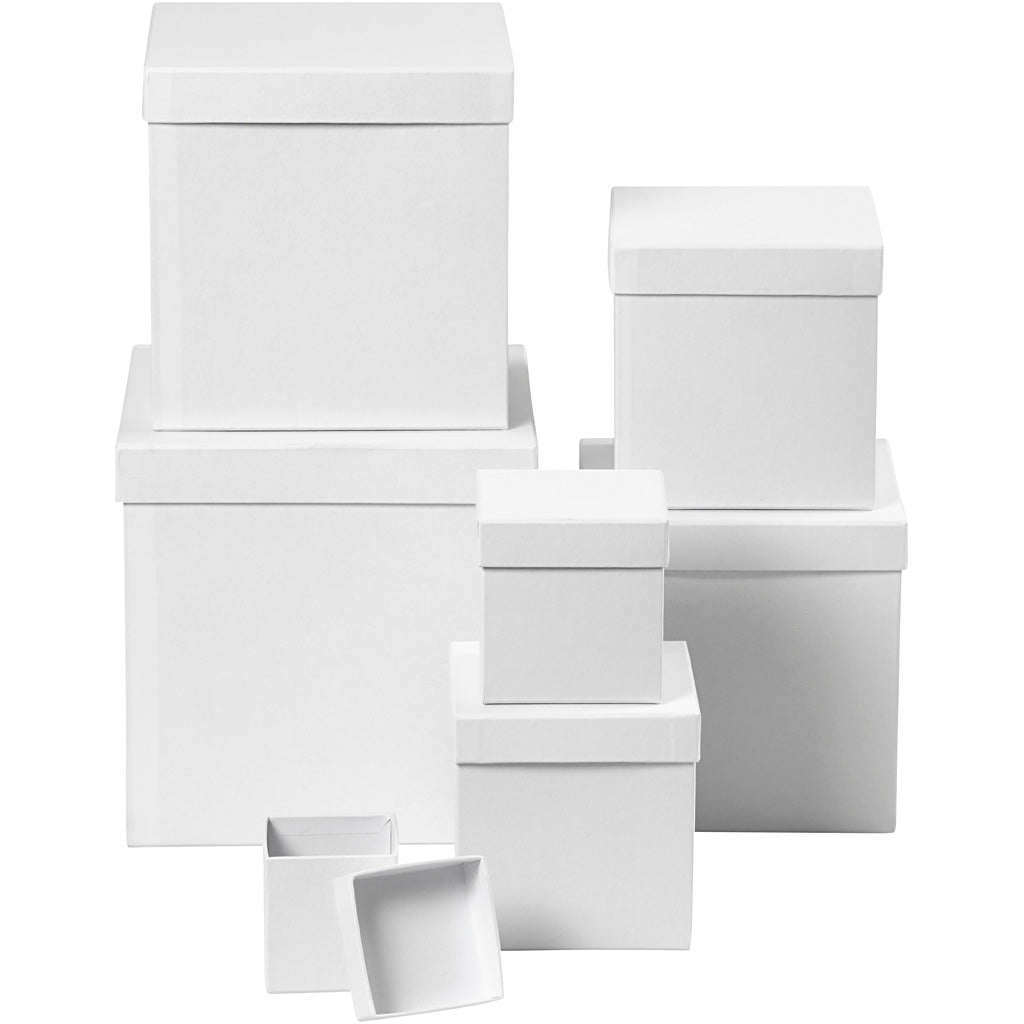 Cajas blanco — 7 ud (1 set)