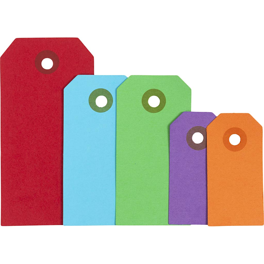 Etiquetas manila colores surtidos 220 g — 500 ud (1 pack)