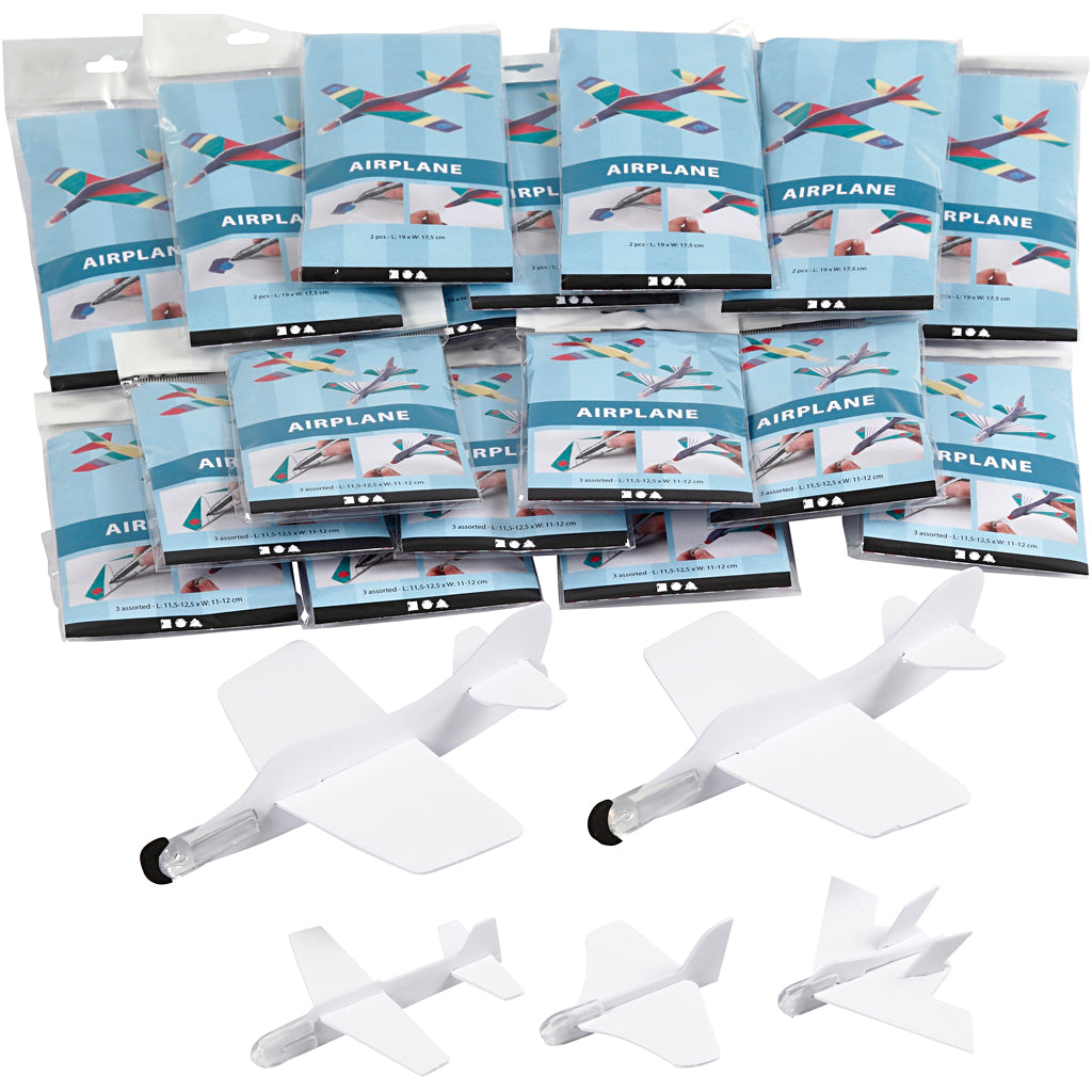 Aviones decorativos blanco L: 11.5-19 cm — 50 ud (1 pack)