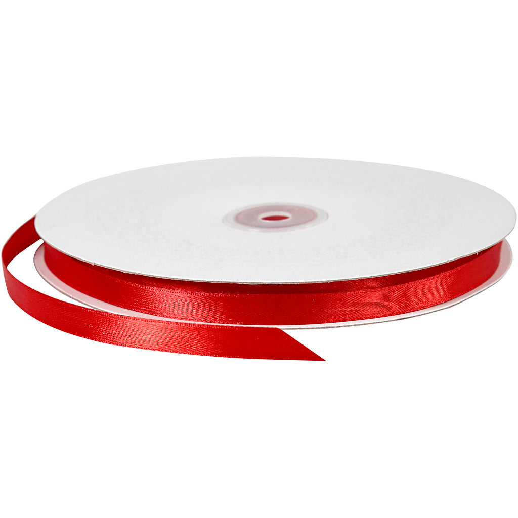 Cinta de satén rojo — 100 m (1 rollo)