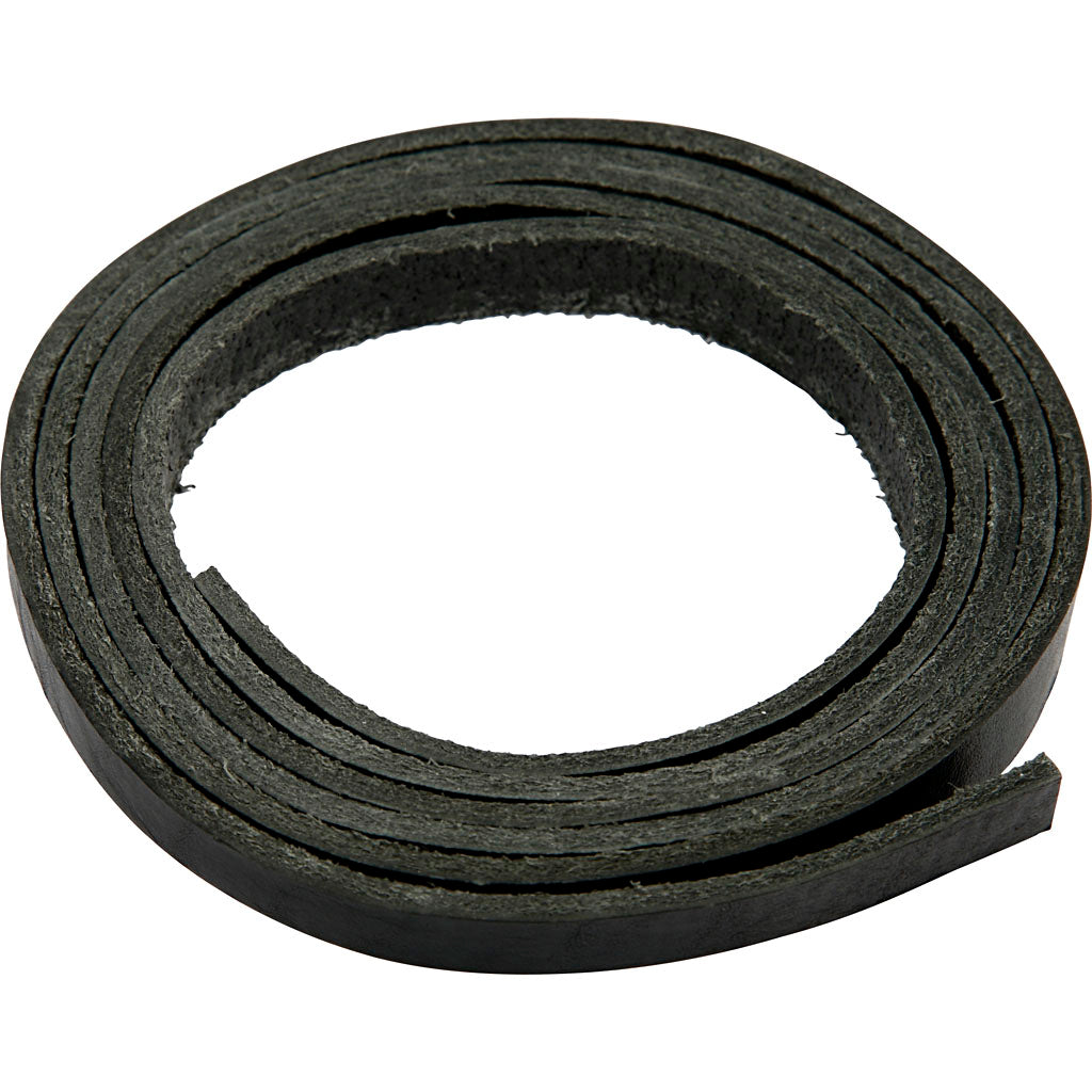 Tira de cuero negro — 2 m (1 pack)