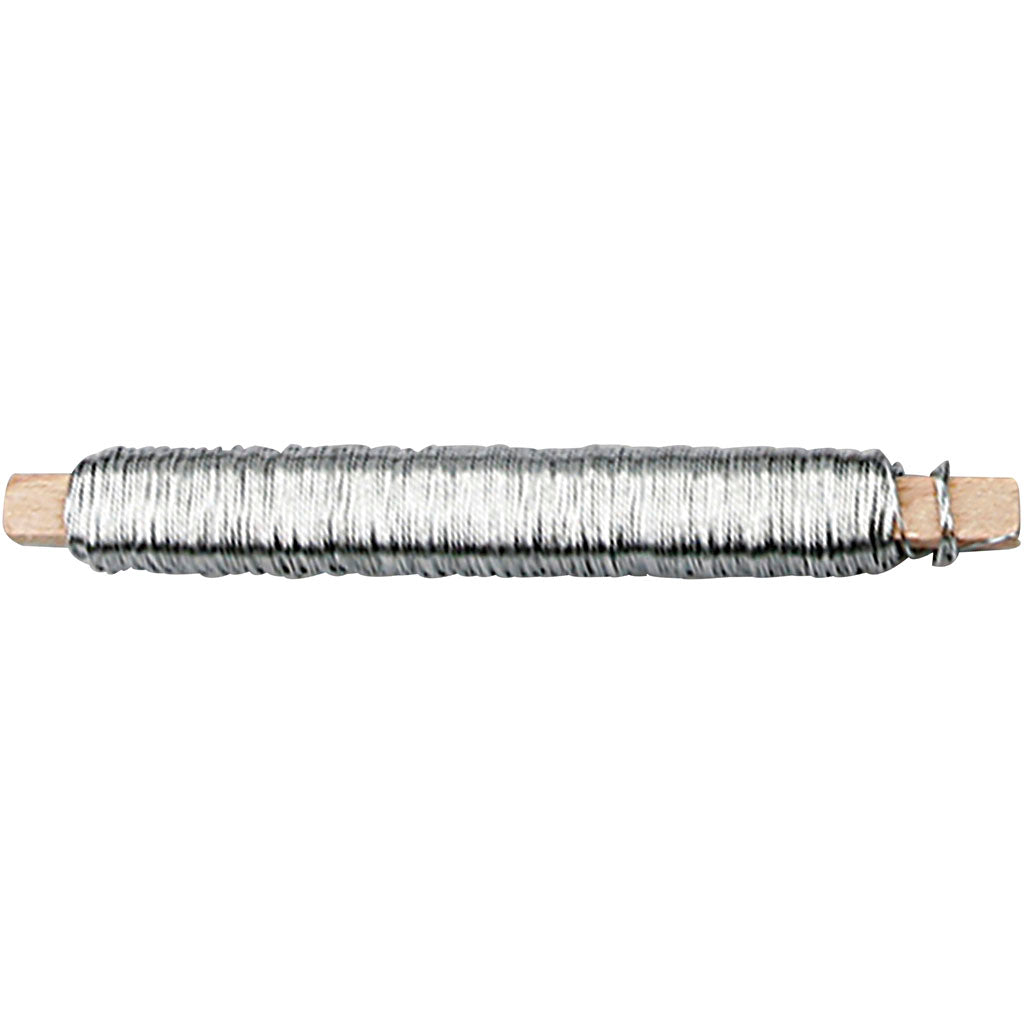 Alambre de floristería plateado 100 g — 10x50 m (1 pack)