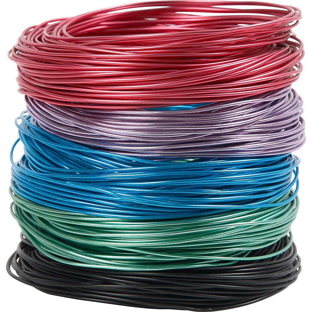Alambre de aluminio colores surtidos — 5x20 m (1 pack)