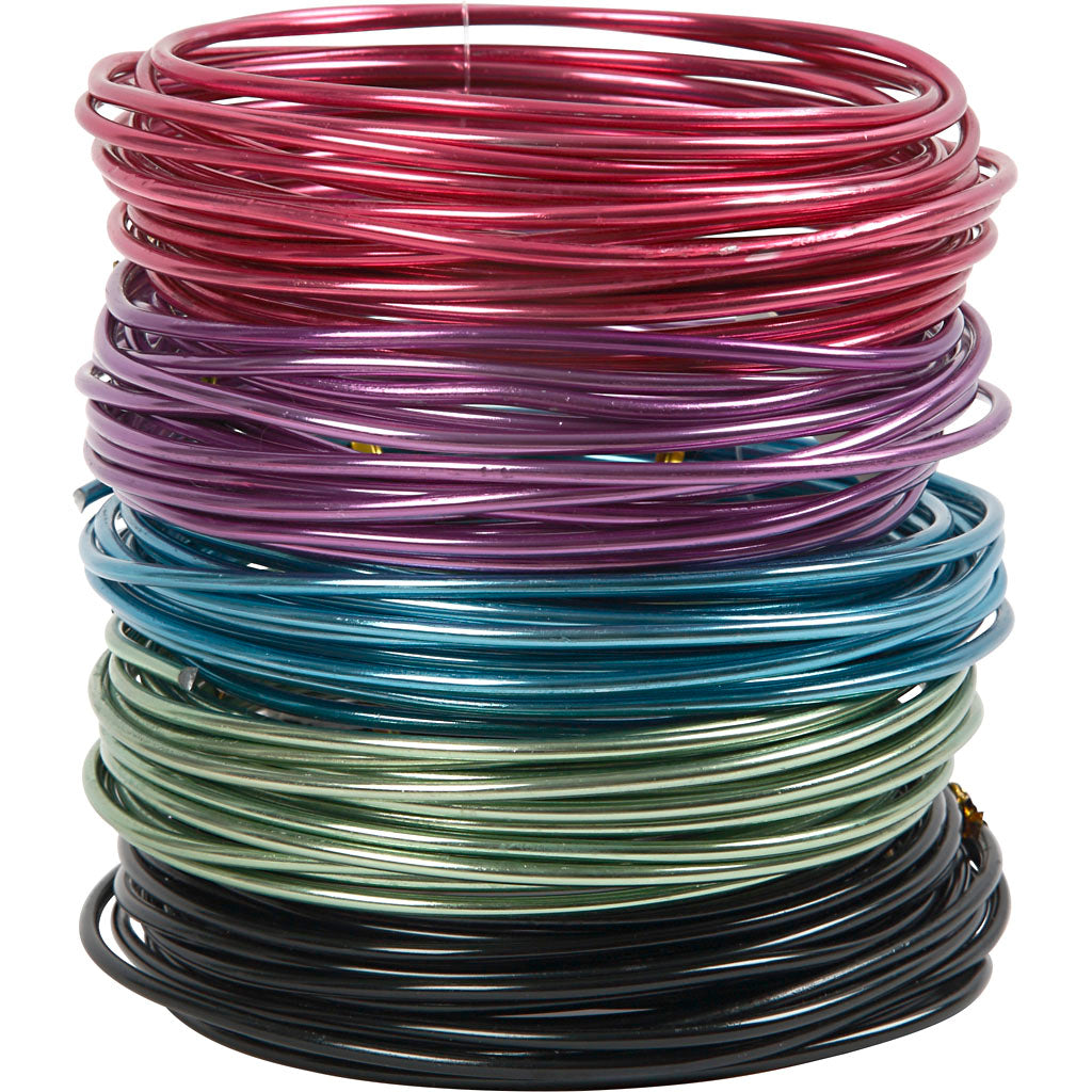 Alambre de aluminio colores surtidos — 5x5 m (1 pack)