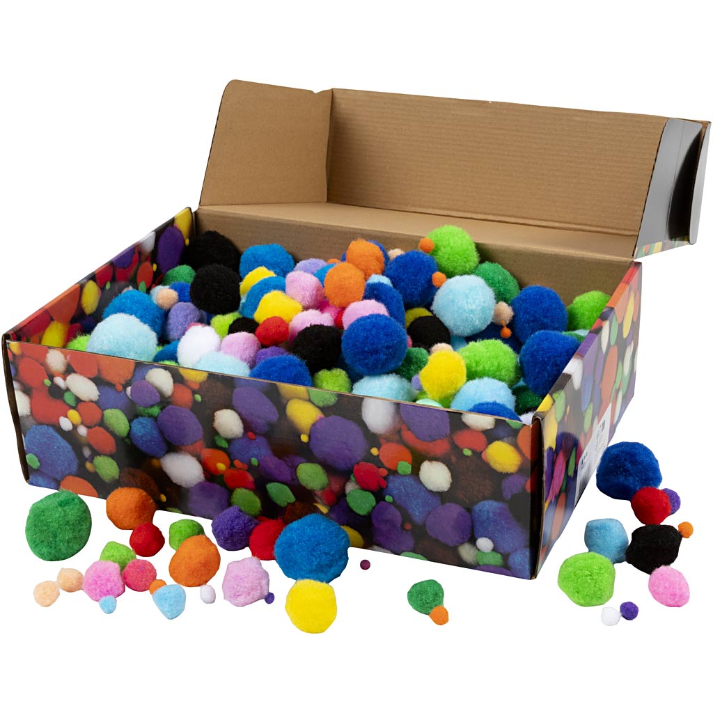 Pompones colores surtidos 200 g
