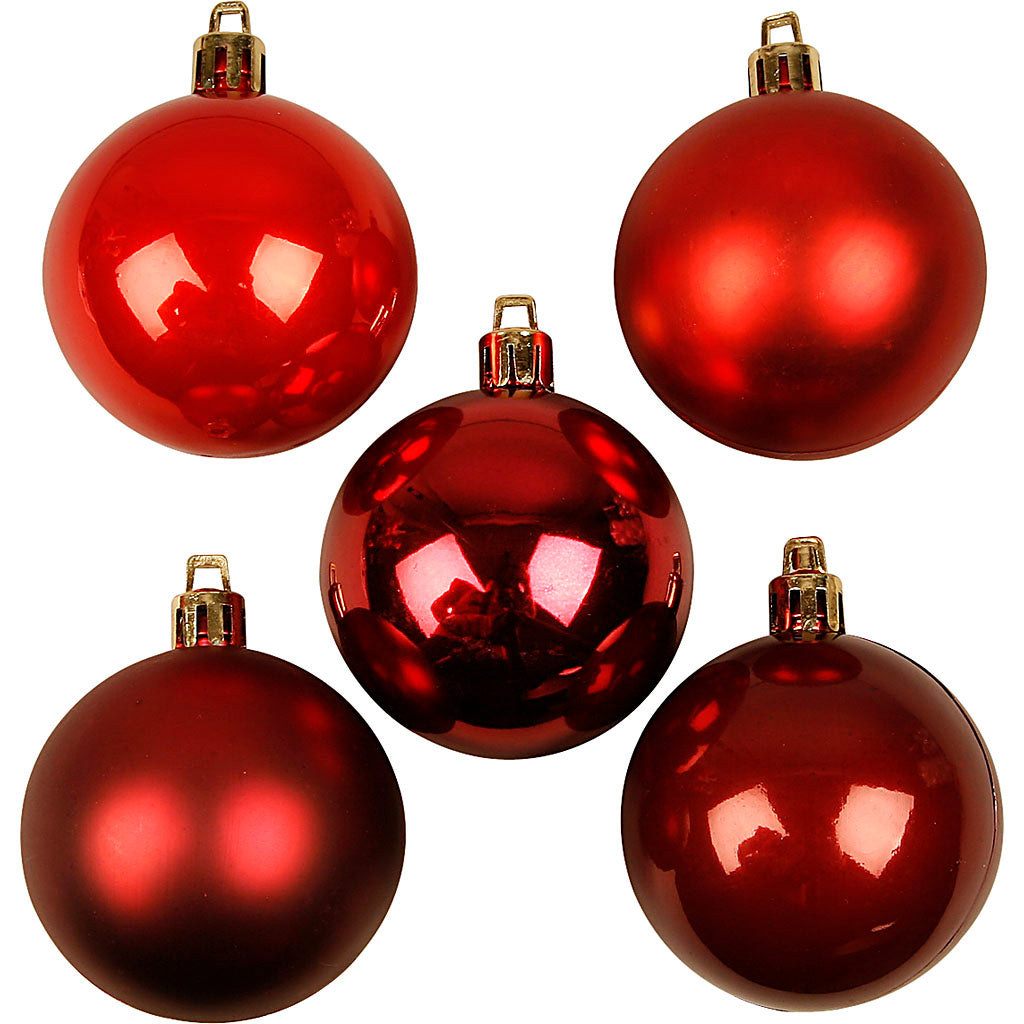 Adornos navideños rojo ⌀ 6 cm — 20 ud (1 pack)
