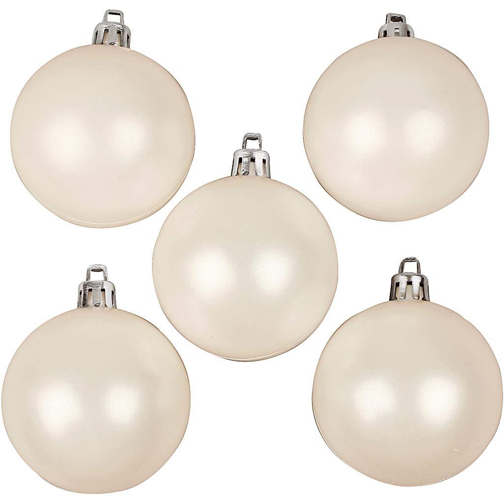 Adornos navideños blanco ⌀ 6 cm — 20 ud (1 pack)