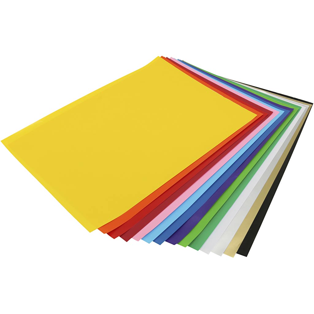 Papel glaseado colores surtidos 25x35 cm 80 g — 100 hojas (1 pack)