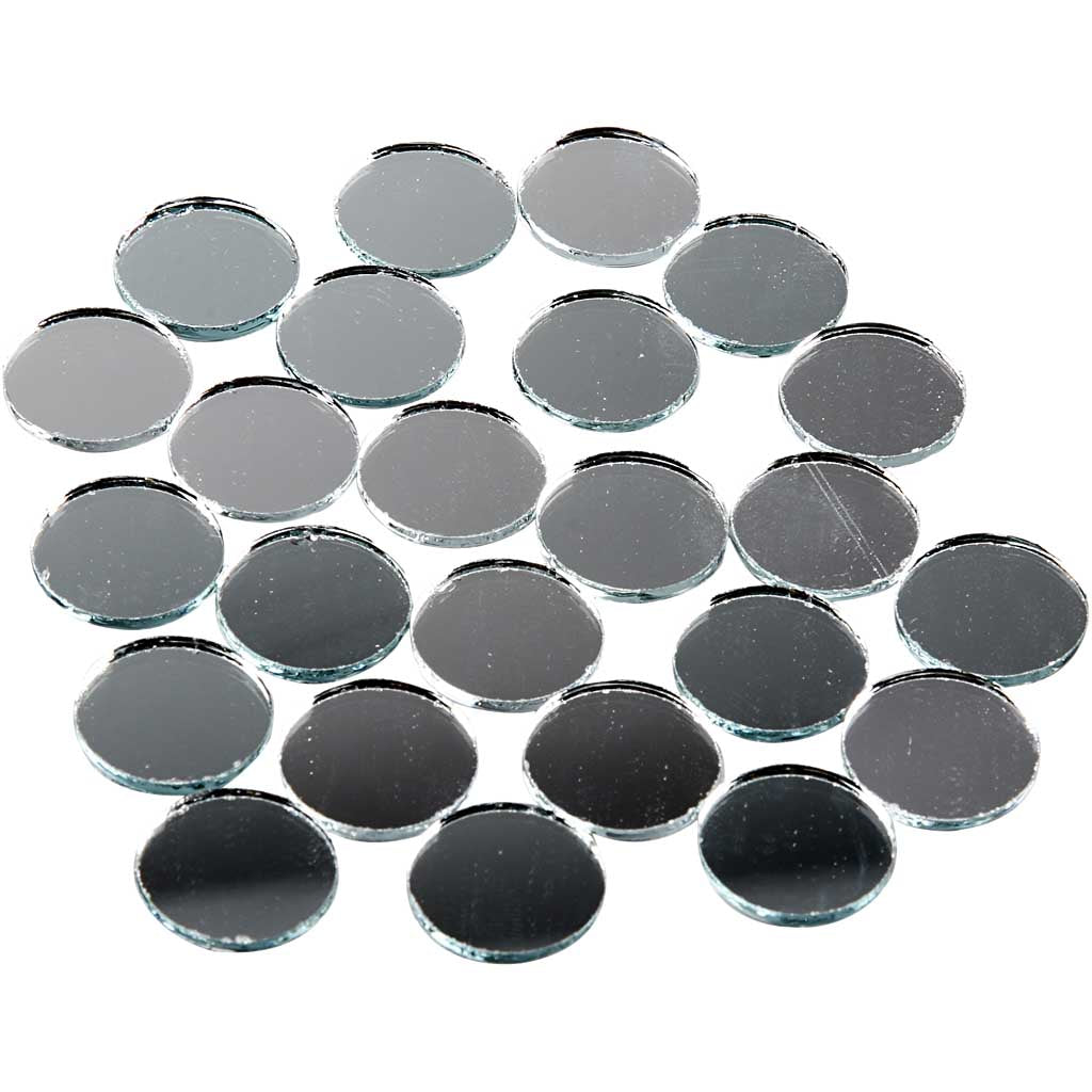 Teselas de mosaico tipo espejo redondo ⌀ 18 mm — 400 ud (1 pack)