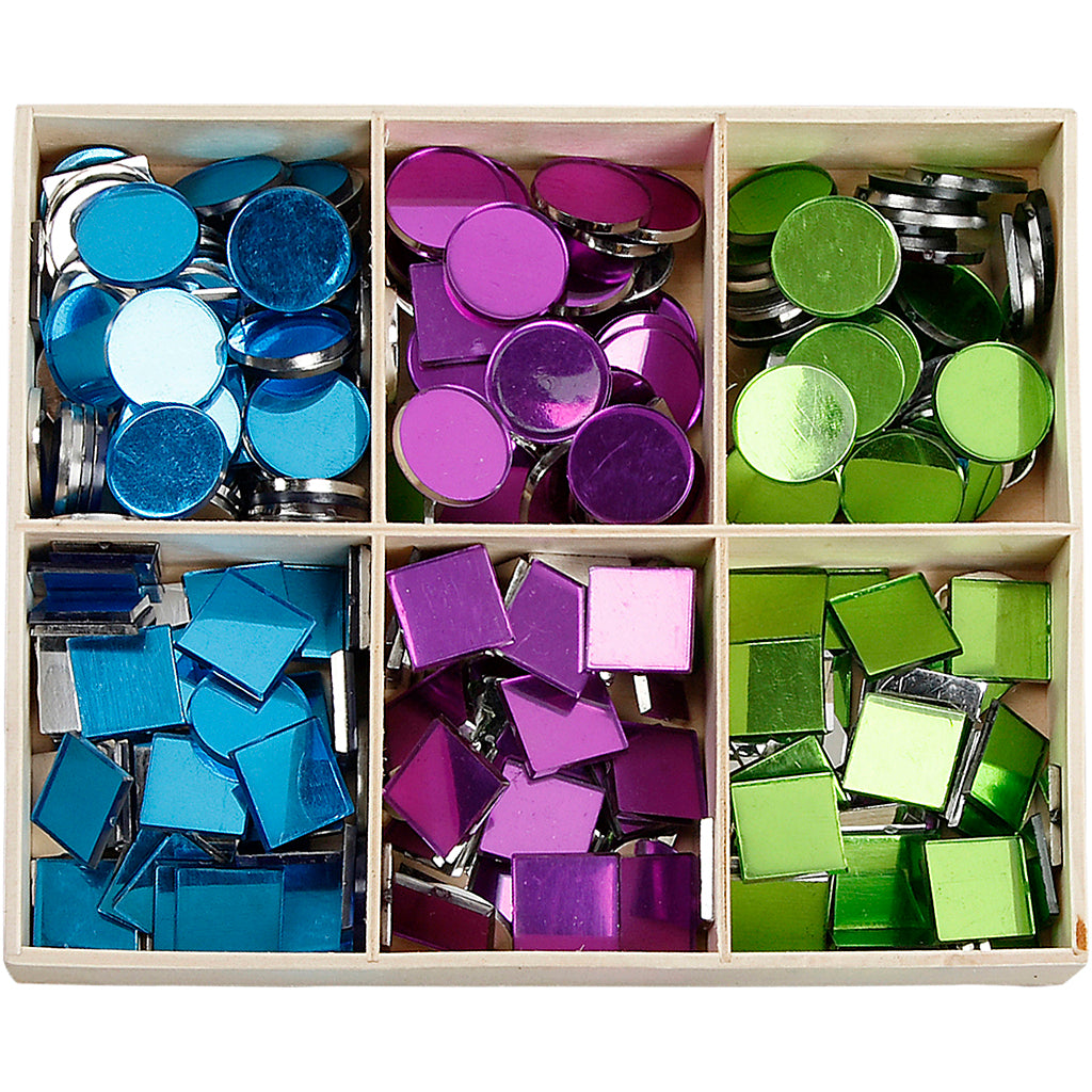 Teselas de mosaico tipo espejo 15 mm — 300 ud (1 pack)