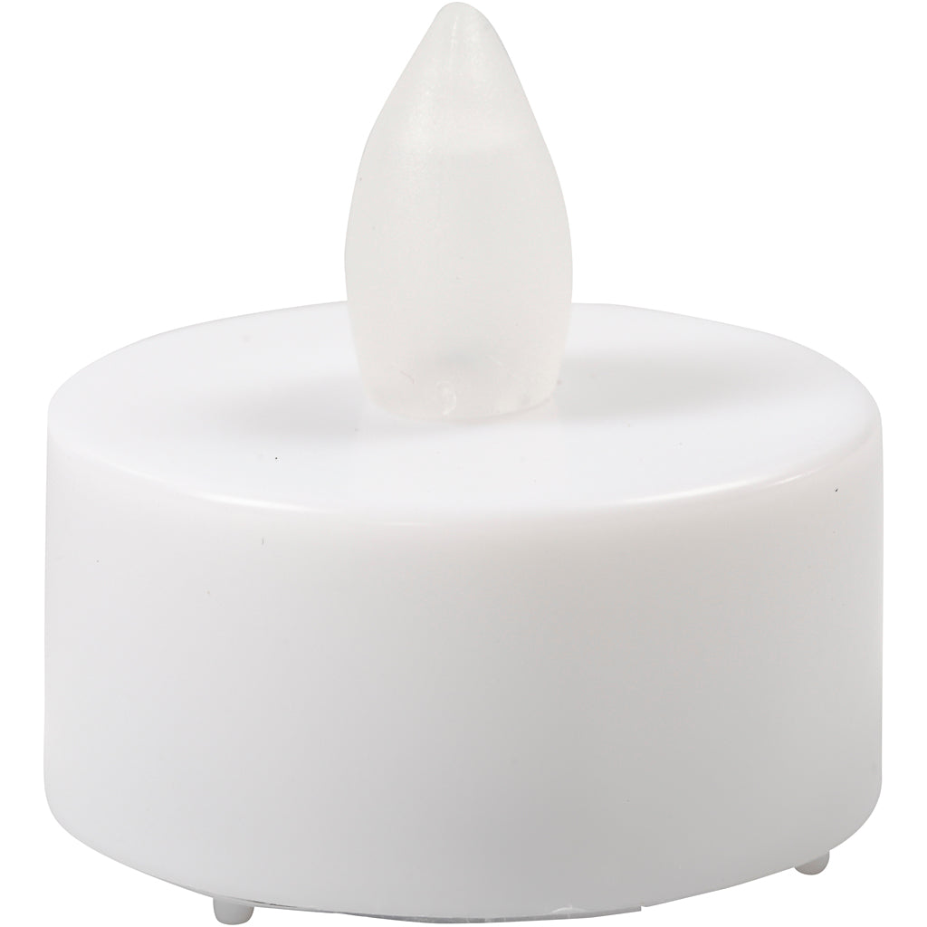 Velas LED de té blanco ⌀ 38 mm — 24 ud (1 pack)