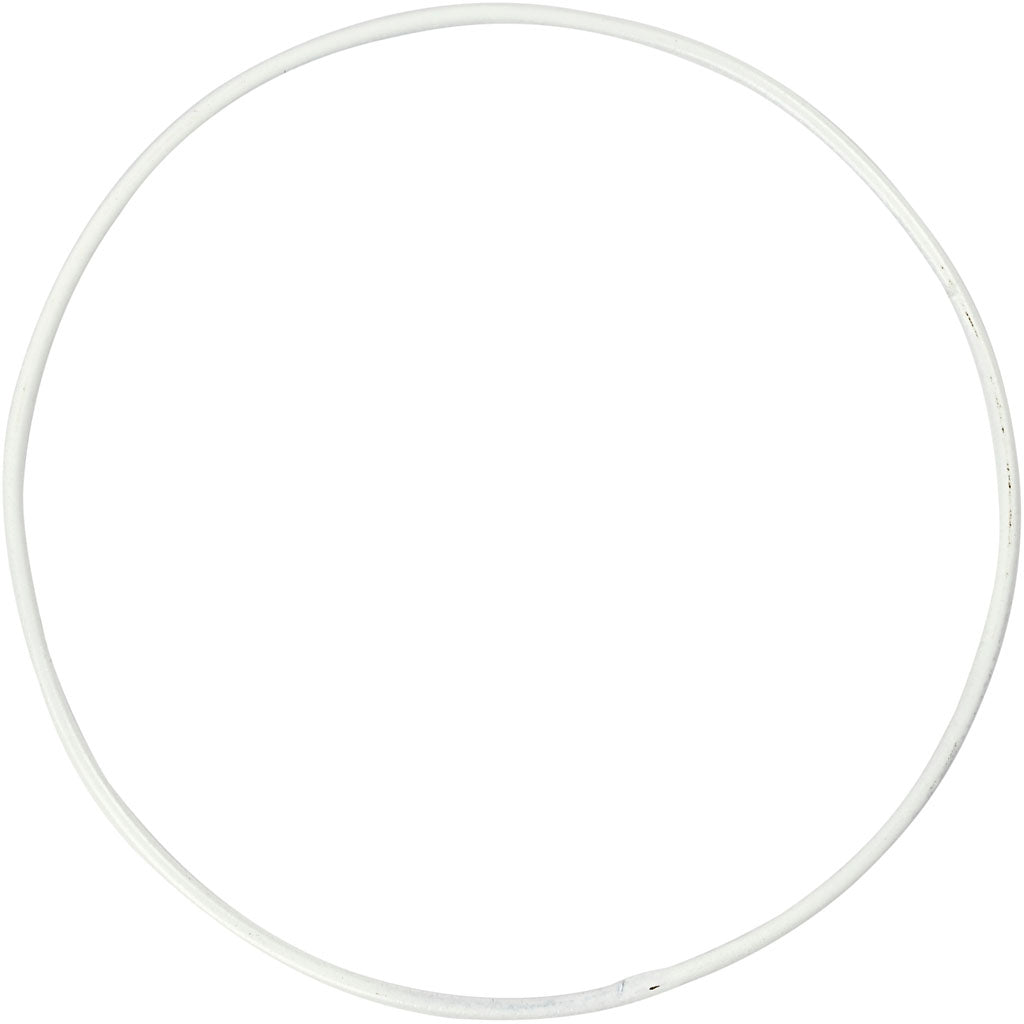Anilla de alambre metálico blanco ⌀ 10 cm — 10 ud (1 pack)