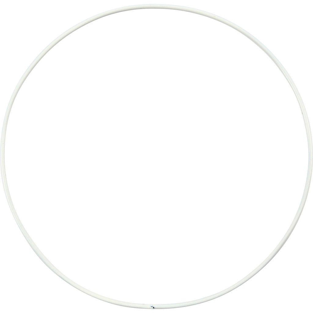 Anilla de alambre metálico blanco ⌀ 15 cm — 10 ud (1 pack)