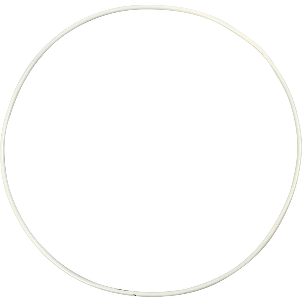 Anilla de alambre metálico blanco ⌀ 20 cm — 5 ud (1 pack)
