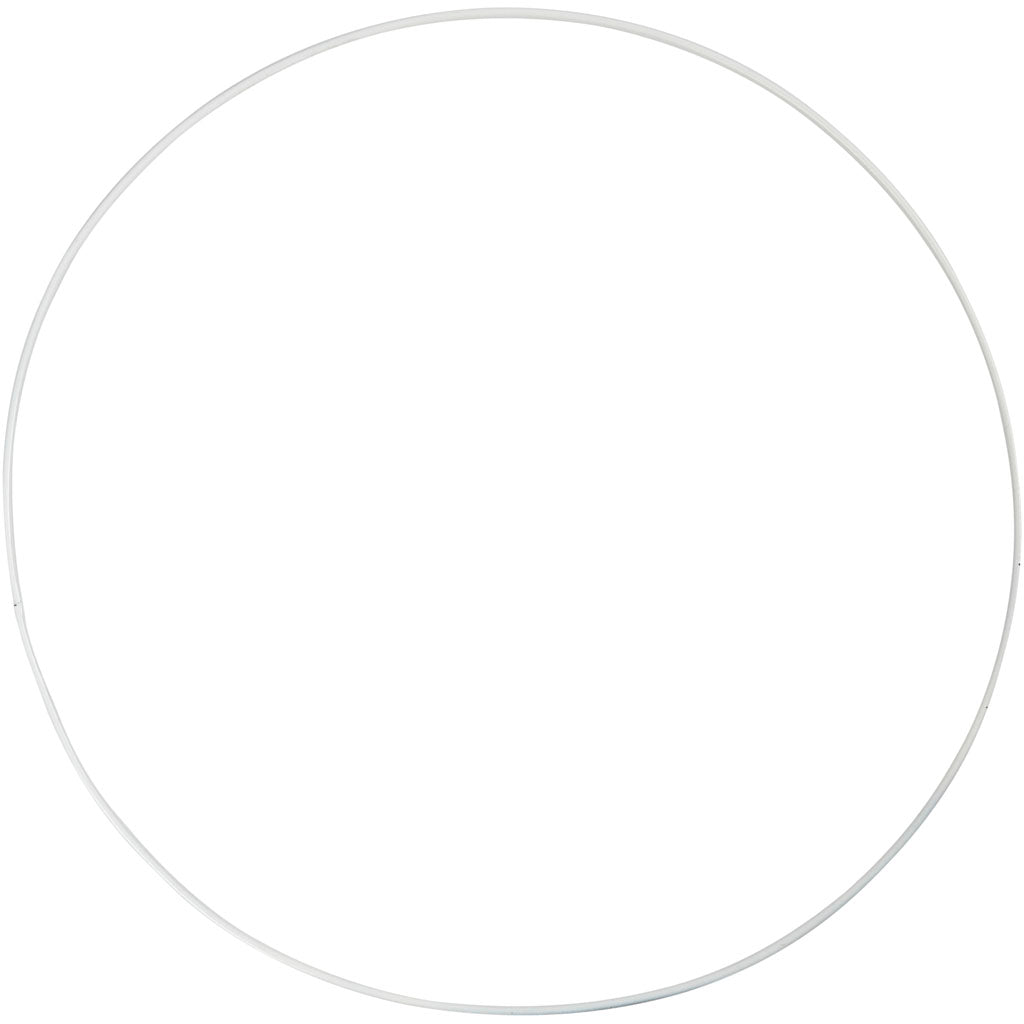 Anilla de alambre metálico blanco ⌀ 30 cm — 5 ud (1 pack)