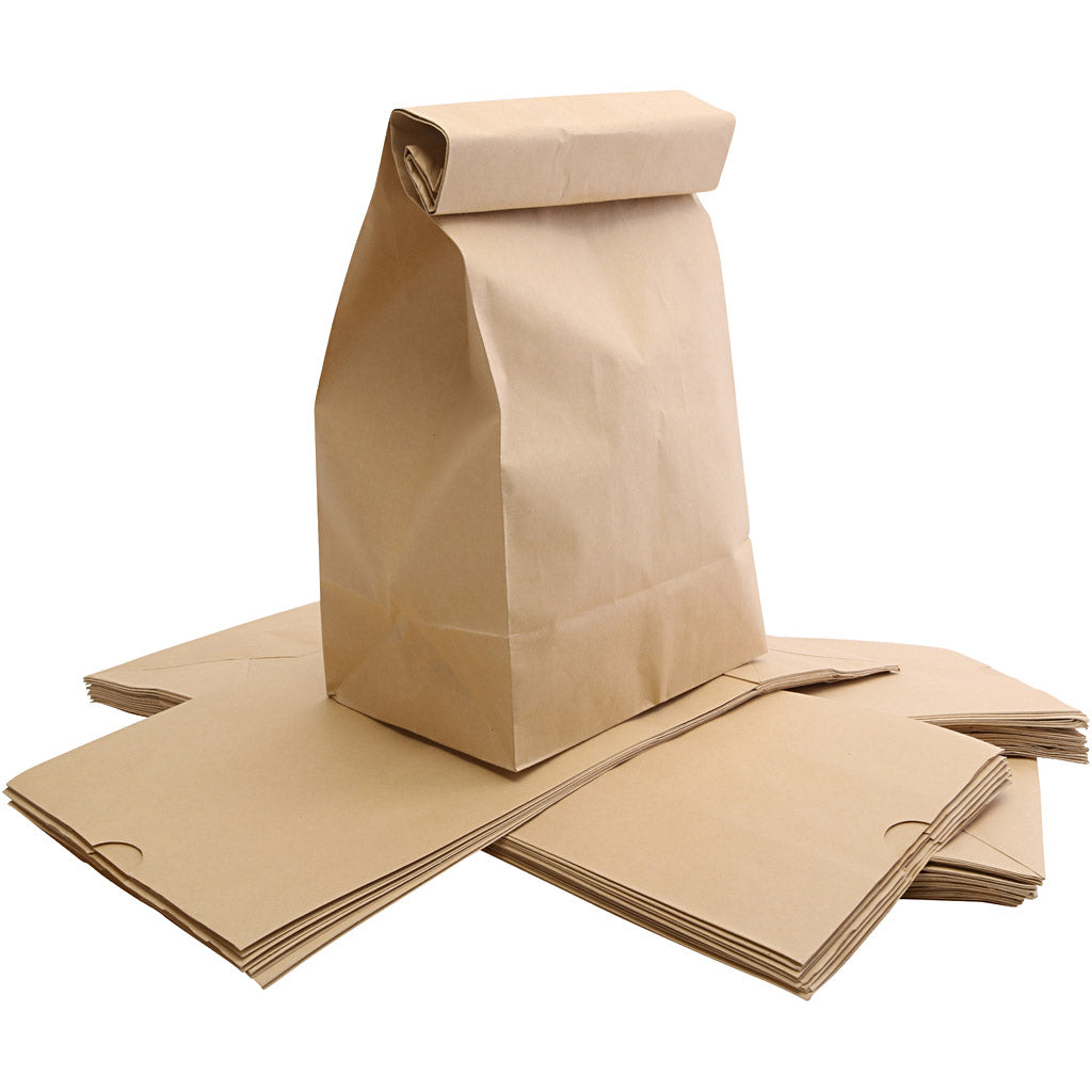 Bolsa de papel marrón 15x25x43 cm — 50 ud (1 pack)