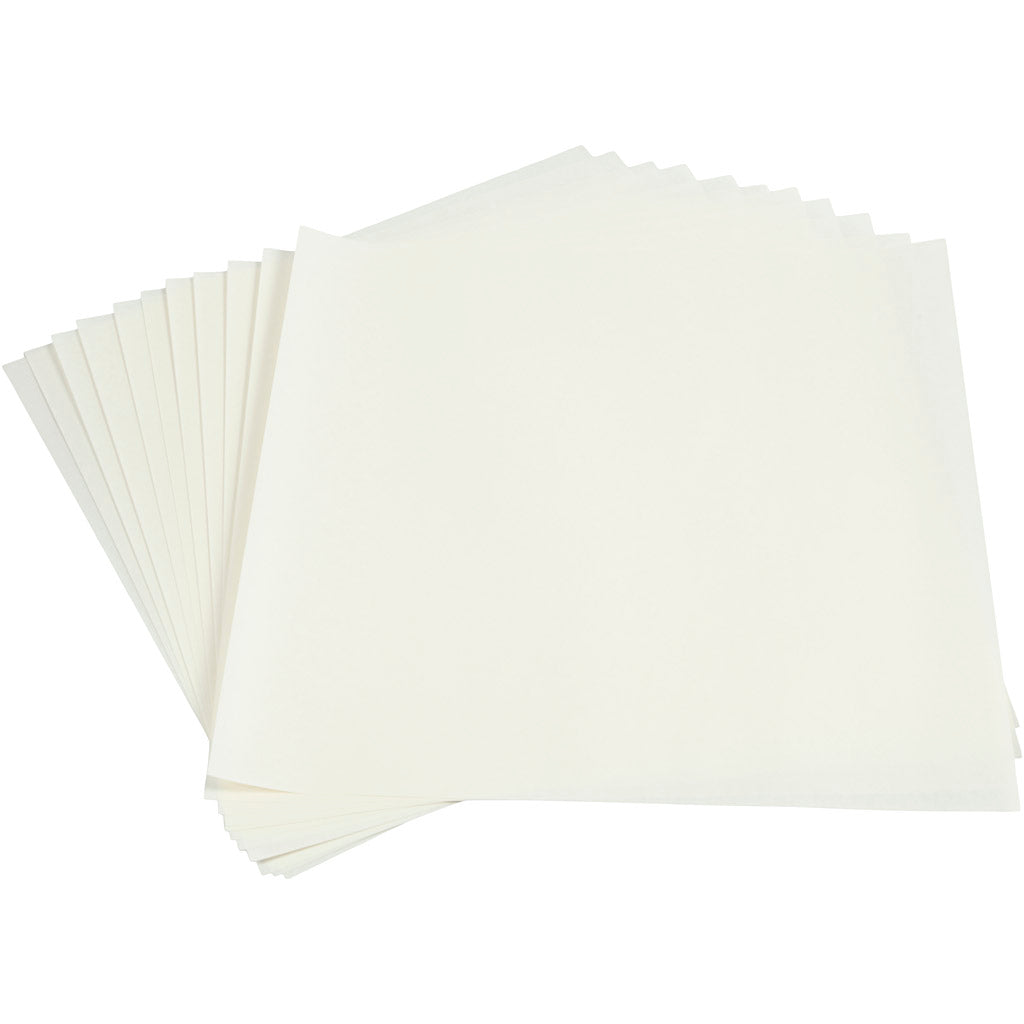 Papel para lámpara blanco 30x30 cm 80 g — 12 hojas (1 pack)