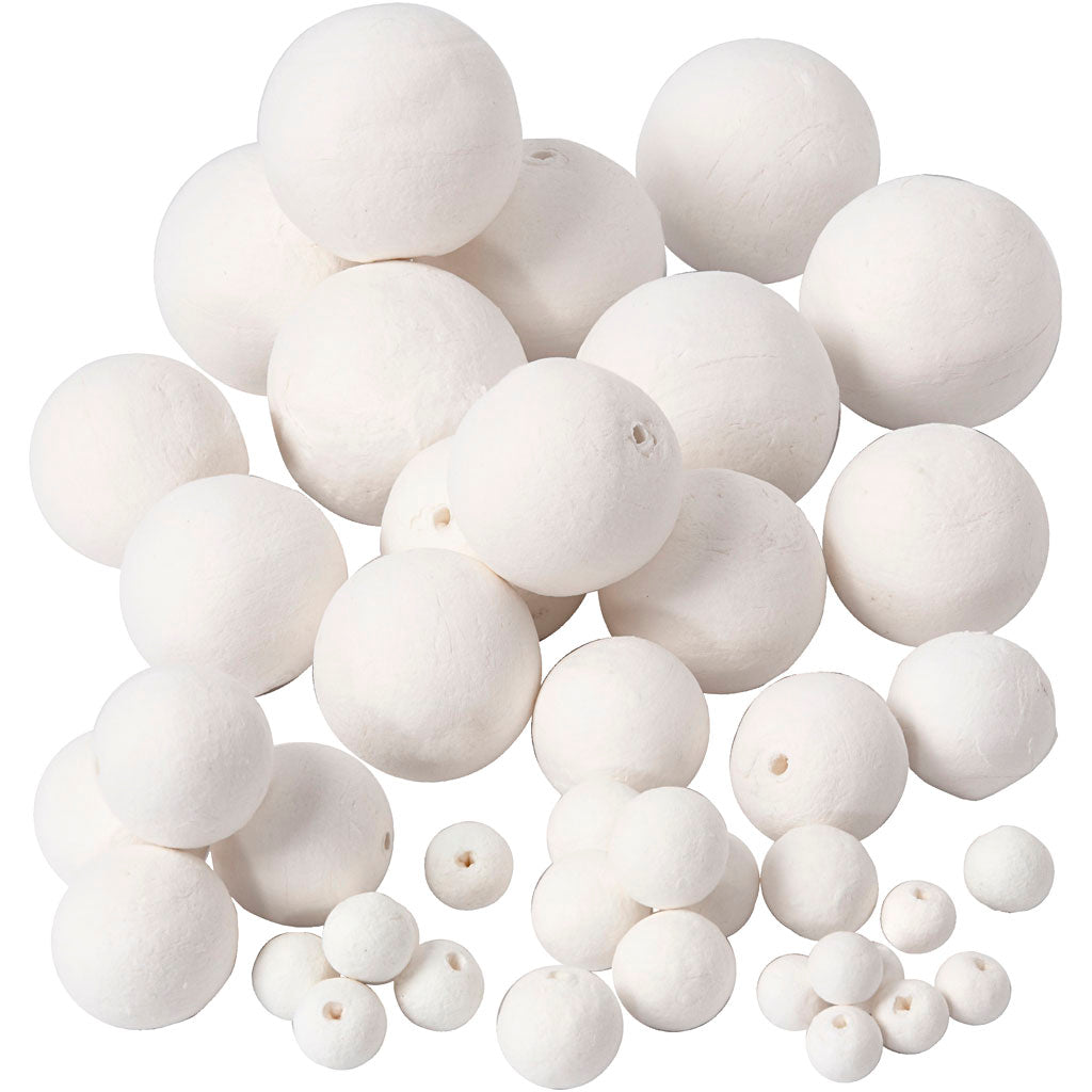 Bolas de algodón prensado blanco — 42 ud (1 pack)