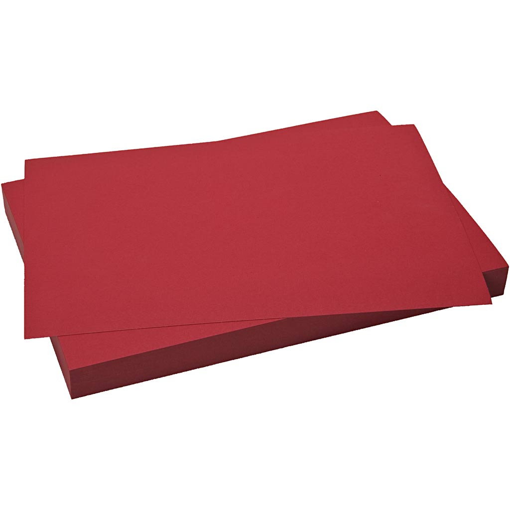 Cartulina rojo 50x70 cm 270 g — 10 hojas (1 pack)