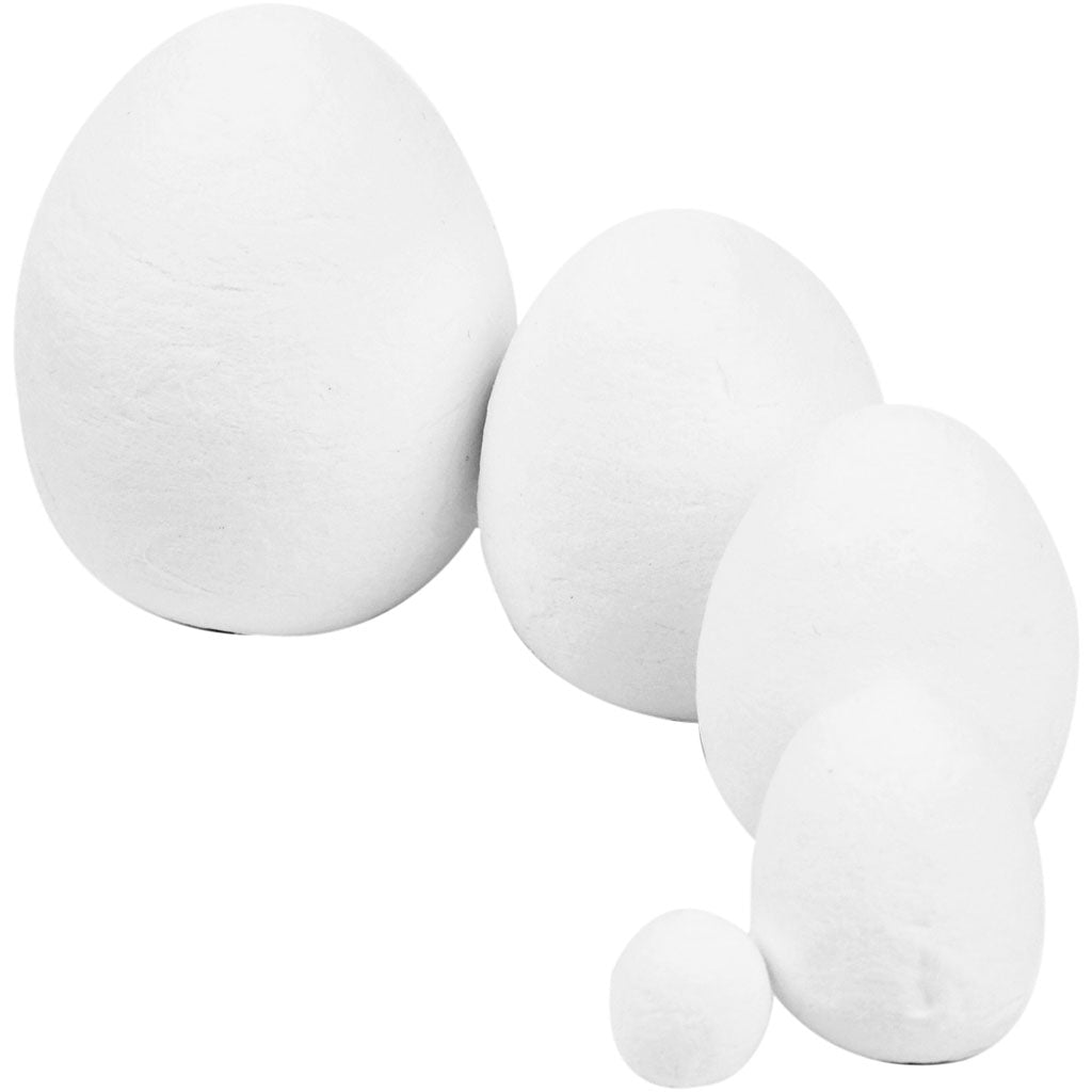 Huevos de algodón prensado blanco — 200 ud (1 pack)