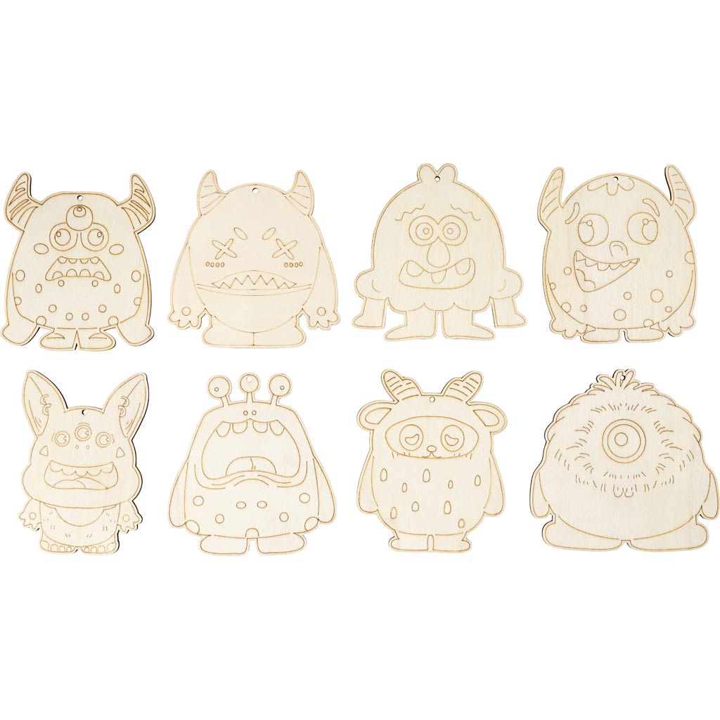 Figuras de madera — 24 ud (1 pack)