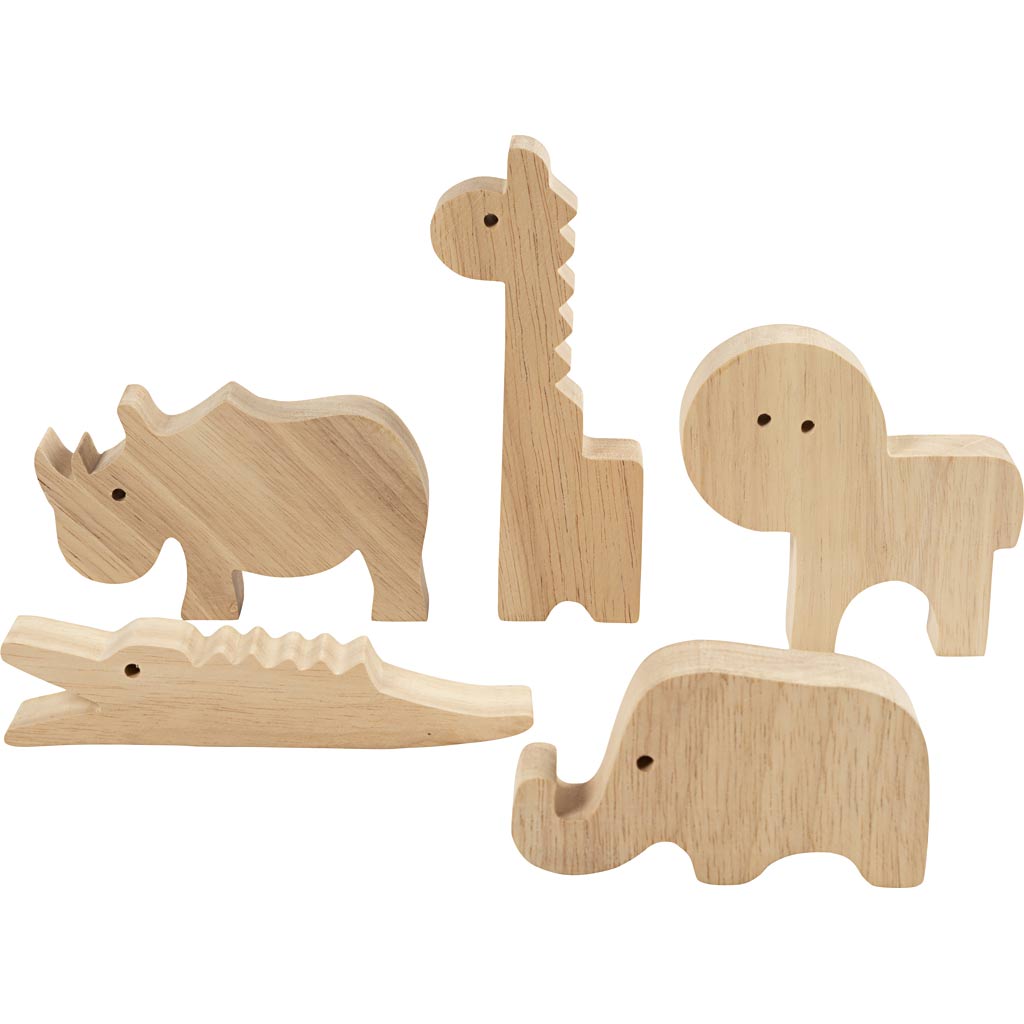 Animales de madera — 10 ud (1 pack)