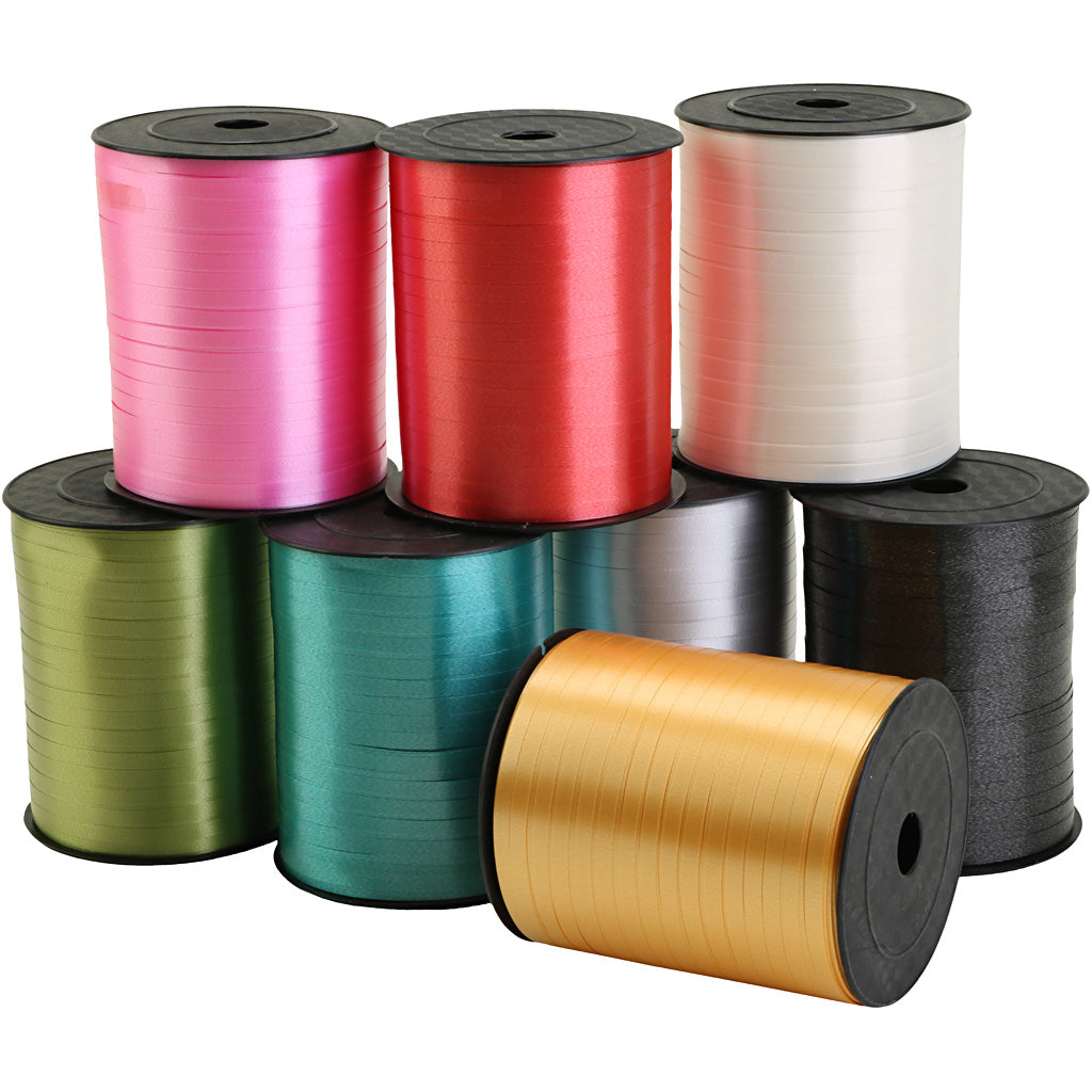 Cinta de rizar colores surtidos — 8x400 m (1 pack)