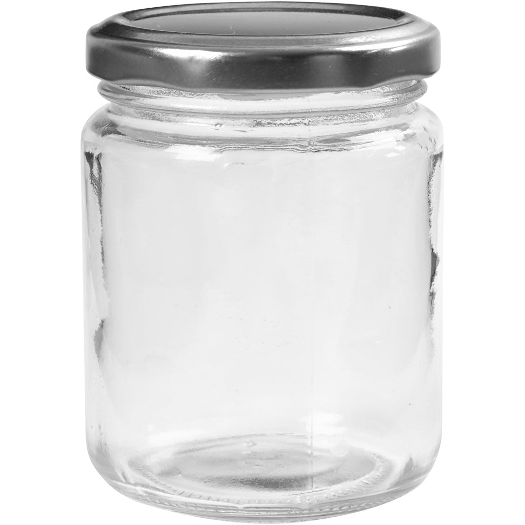 Tarro de cristal transparente ⌀ 6.8 cm 240 ml — 12 ud (1 pack)