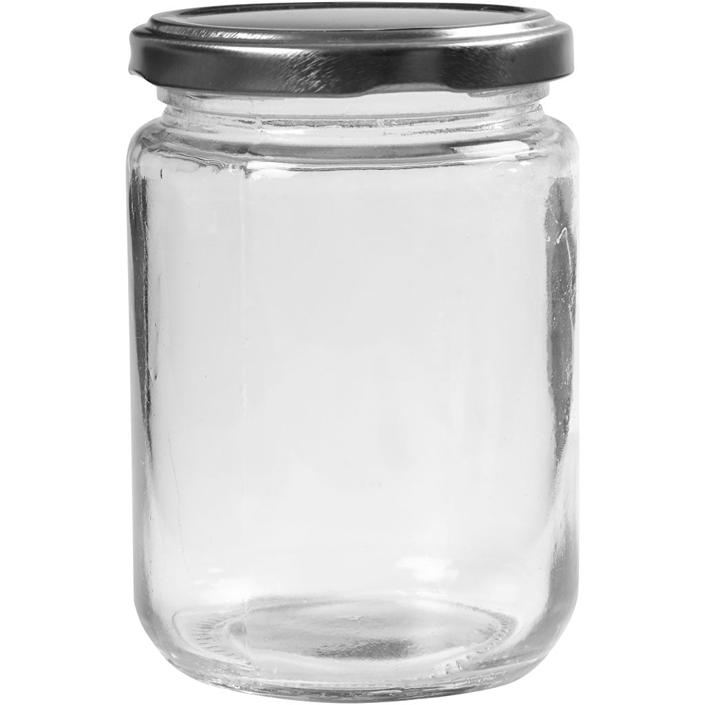 Tarro de cristal transparente ⌀ 7.5 cm 370 ml — 6 ud (1 pack)