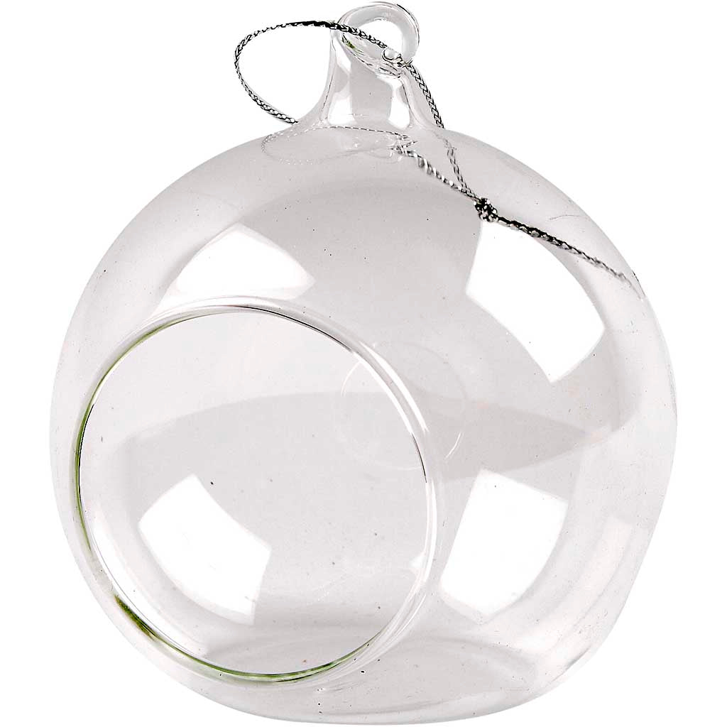 Adorno de cristal con apertura ⌀ 8 cm — 6 ud (1 pack)